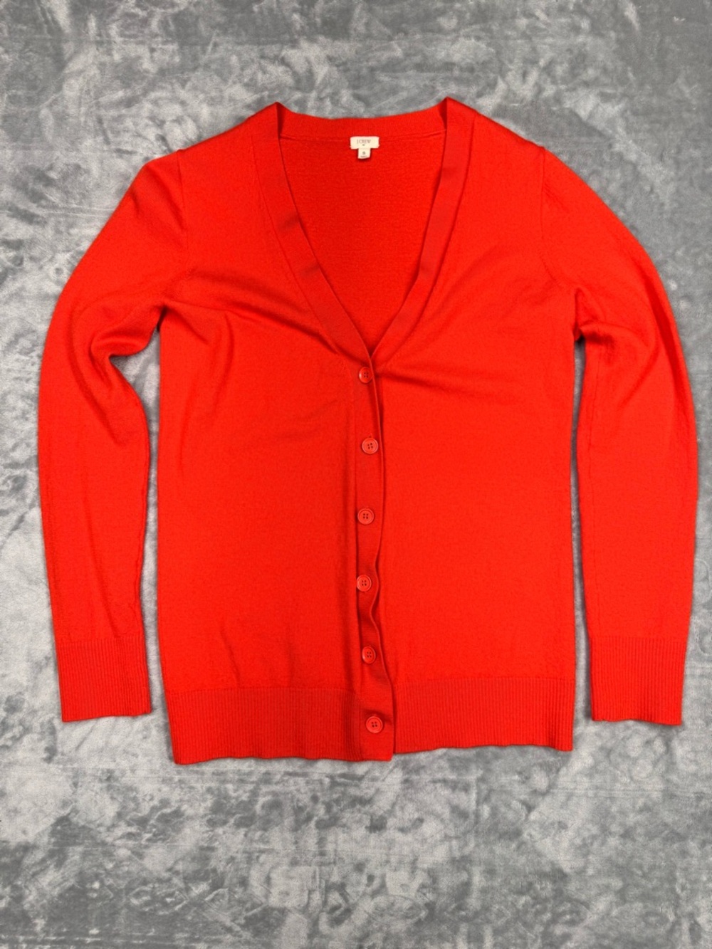 J. Crew 100% Merino Wool Red Women's Cardigan - Picture 4 of 9